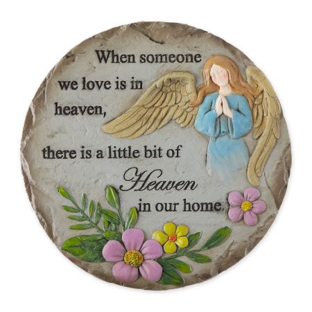 SOMEONE IN HEAVEN, LITTLE BIT OF HEAVEN IN OUR HOME MEMORIAL STEPPING STONE